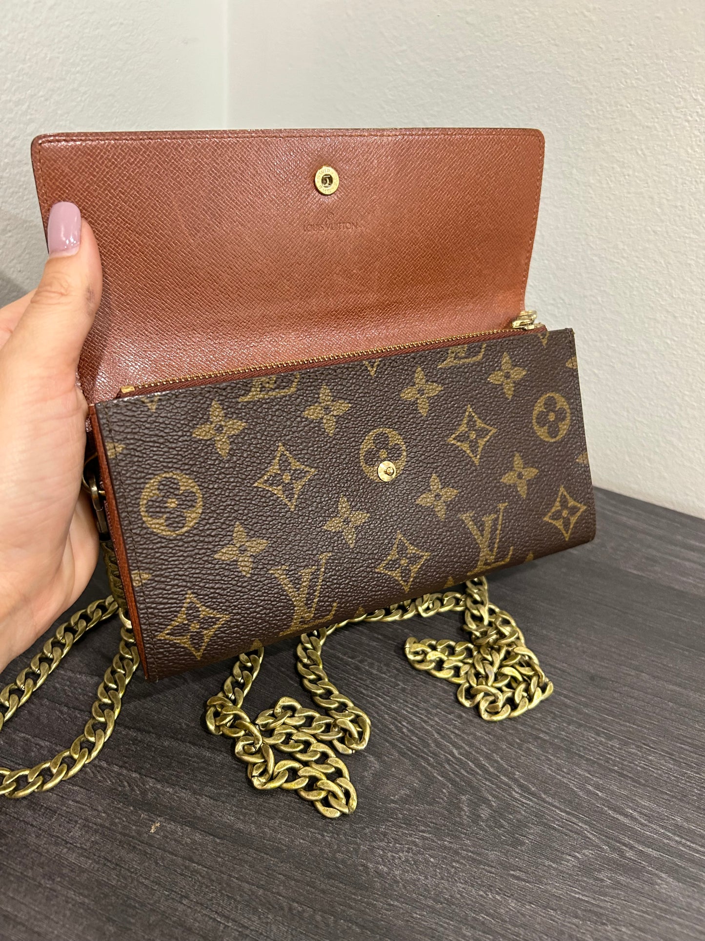SOLD! Louis Vuitton Monogram Wallet on Chain