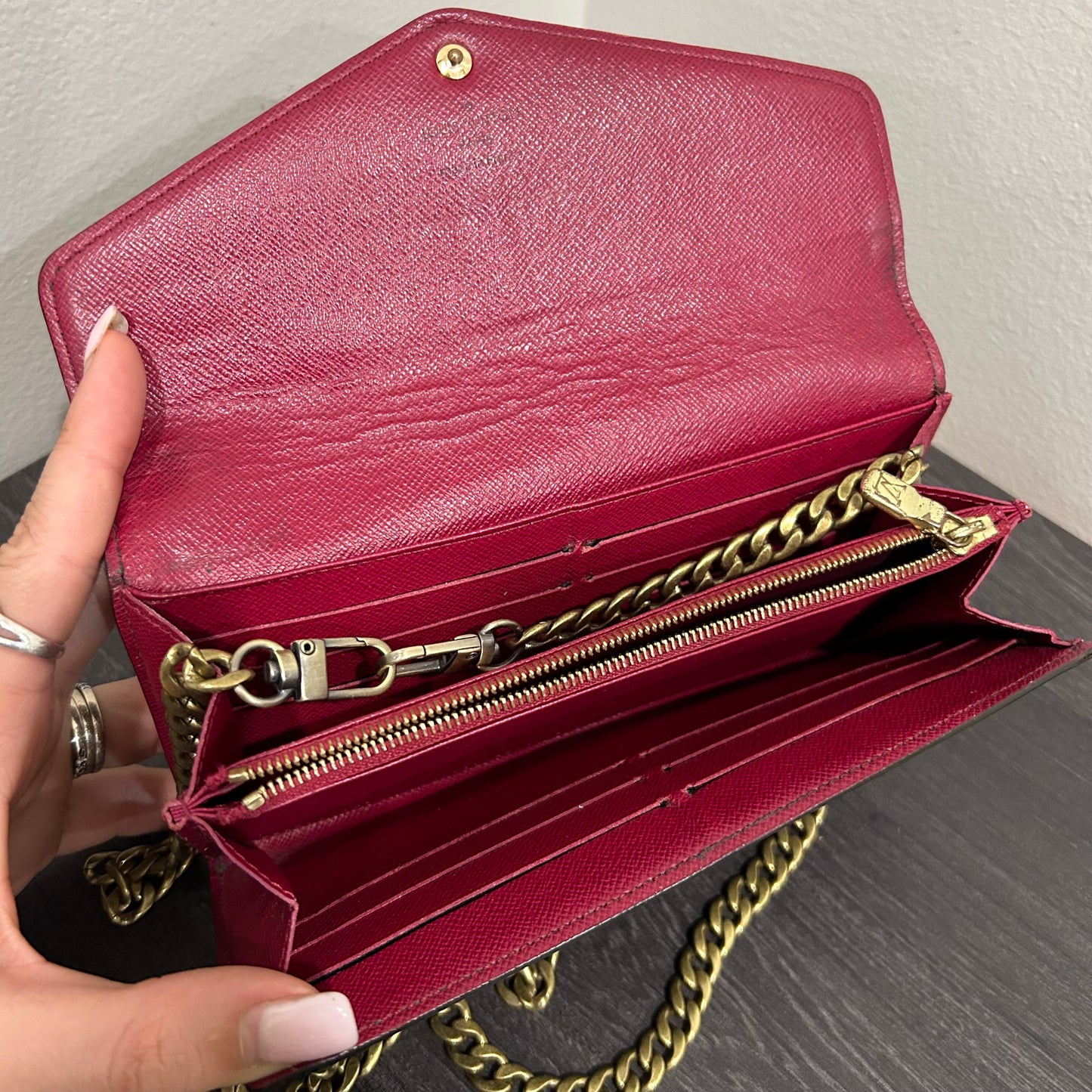 Louis Vuitton Wallet w/ Added Chain