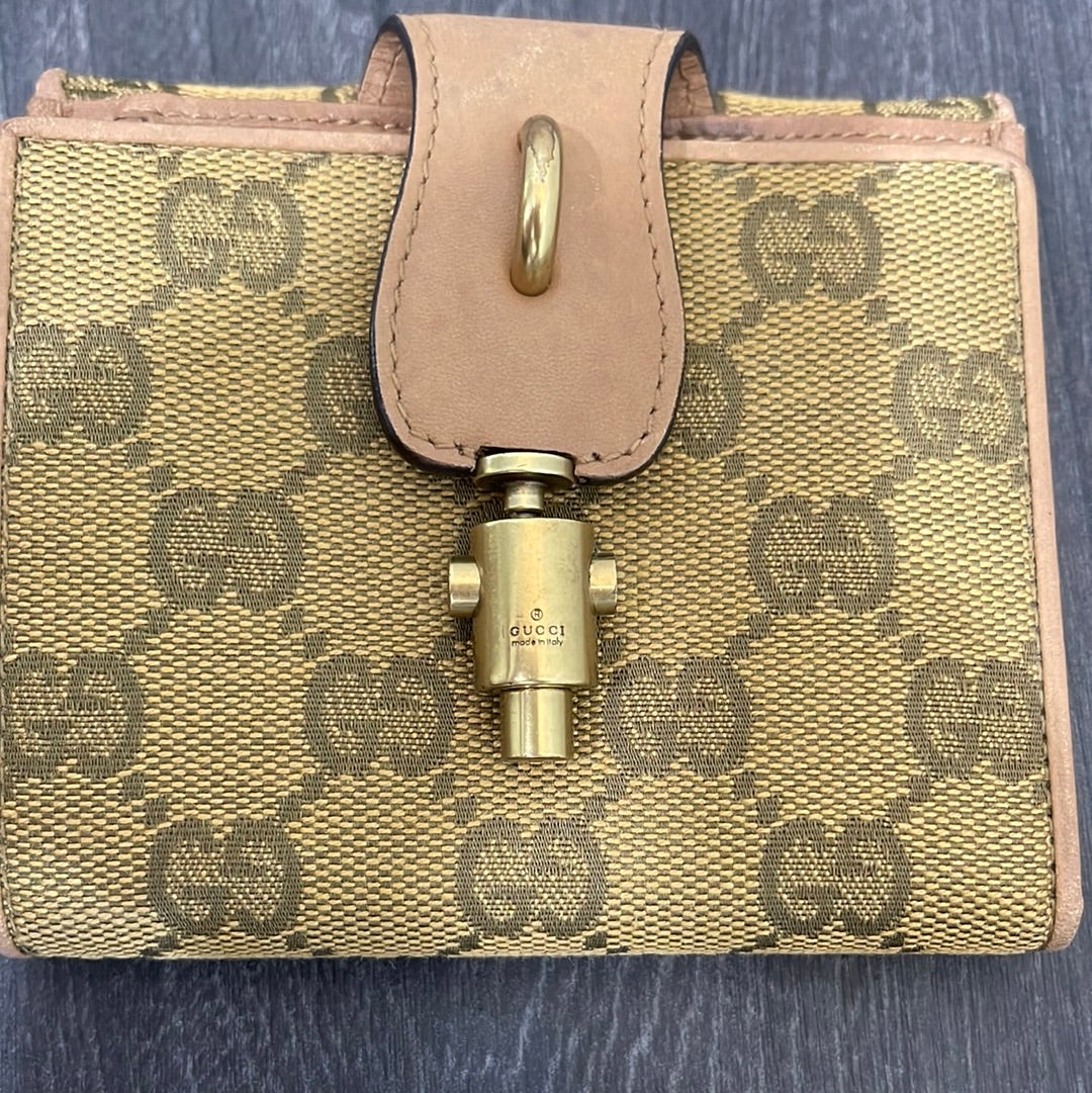 SOLD! 2 Piece Set - Gucci Canvas GG Wallets