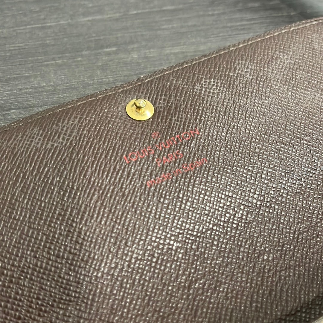 SOLD! Louis Vuitton Damier Wallet with Strap