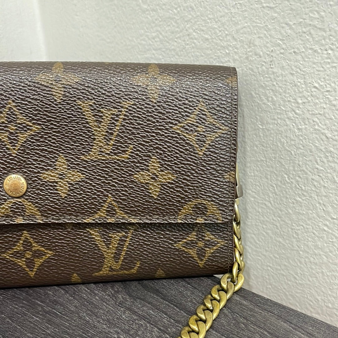 SOLD! Louis Vuitton Monogram Wallet on Chain