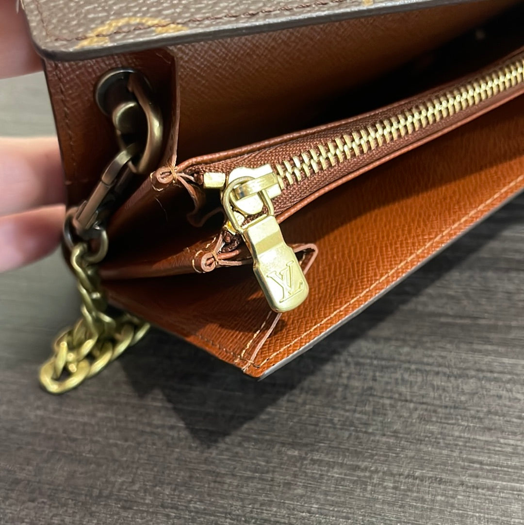 SOLD! Louis Vuitton Monogram Wallet on Chain