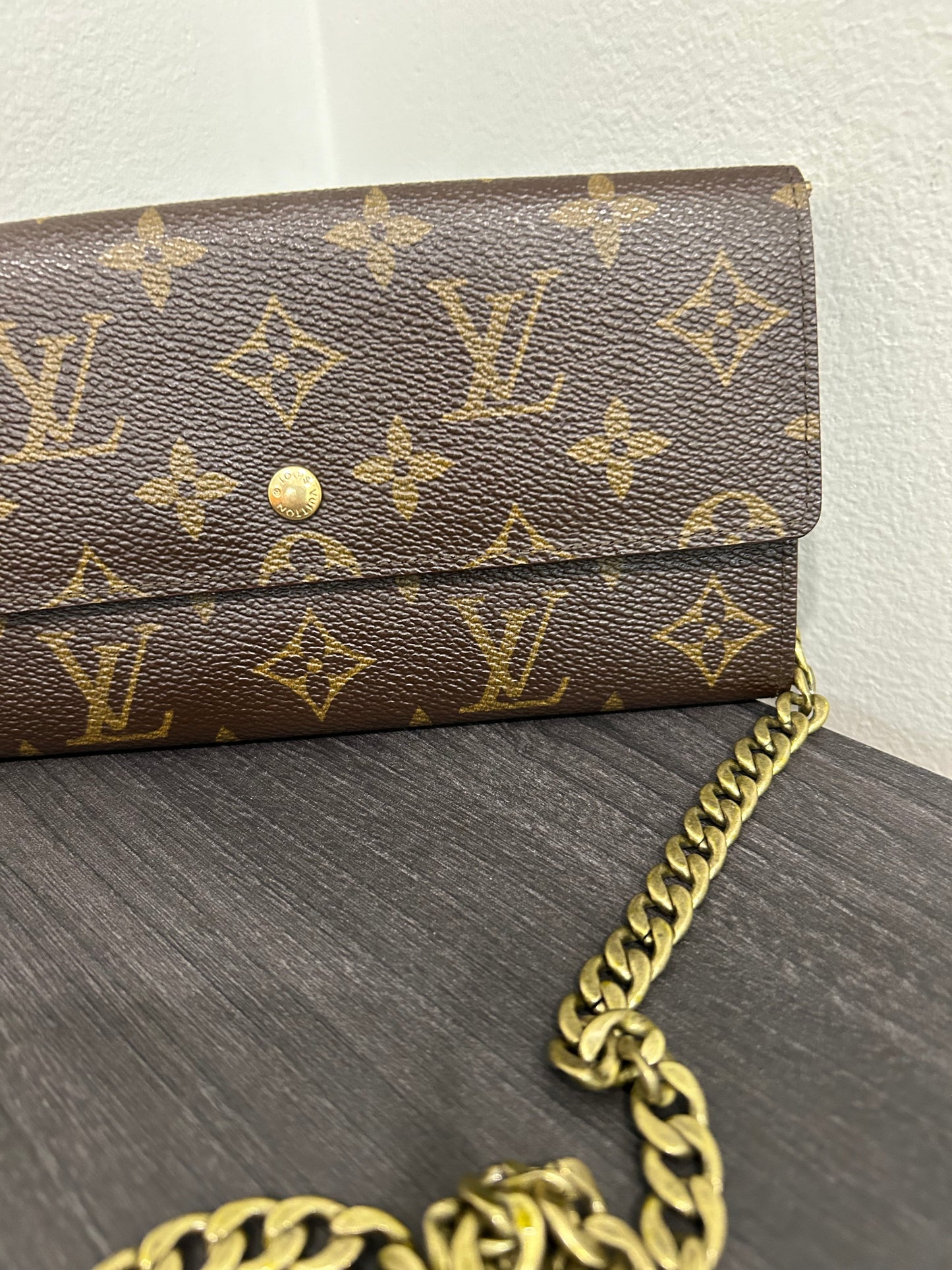 SOLD! Louis Vuitton Monogram Wallet on Chain