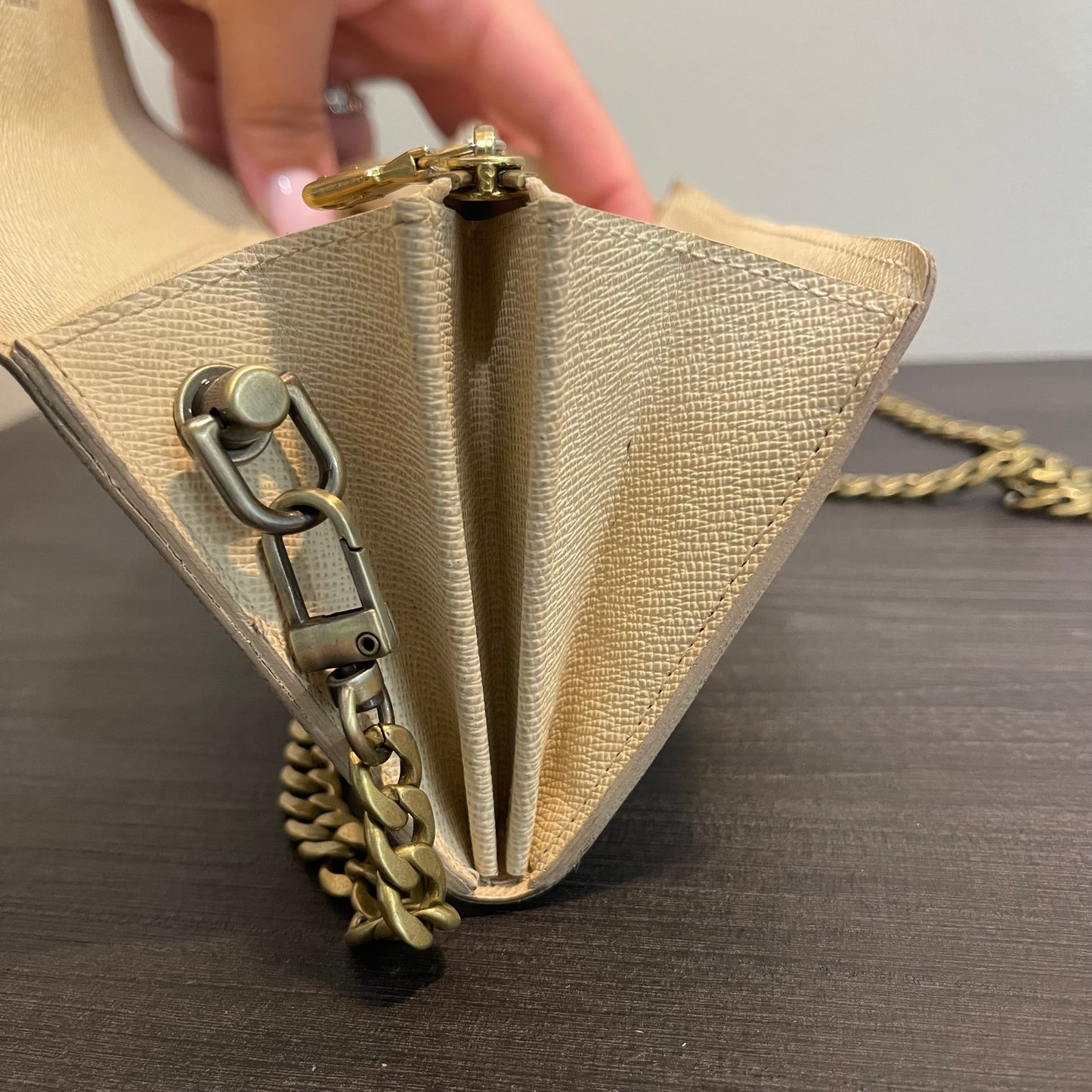 SOLD! Louis Vuitton Damier Azur Wallet on Chain