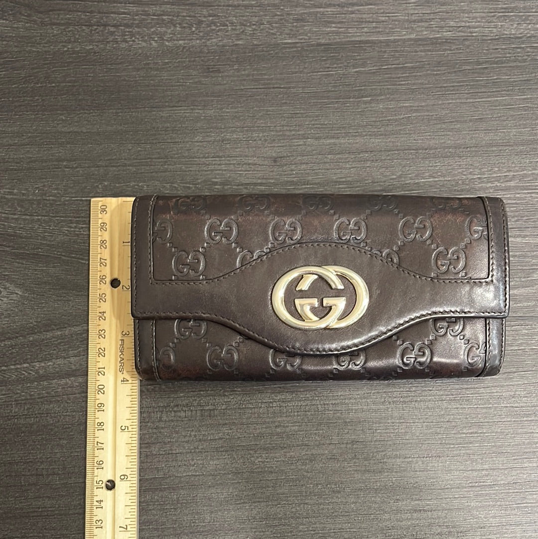 SOLD! Gucci GG Leather Wallet