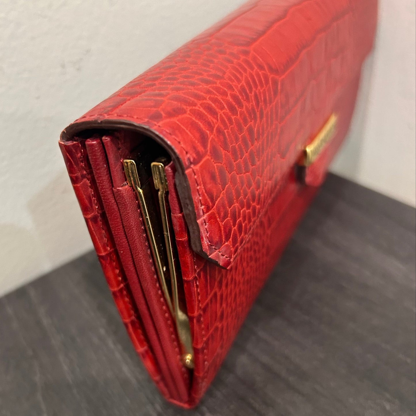 #213 YSL Exotic Red Bifold Wallet