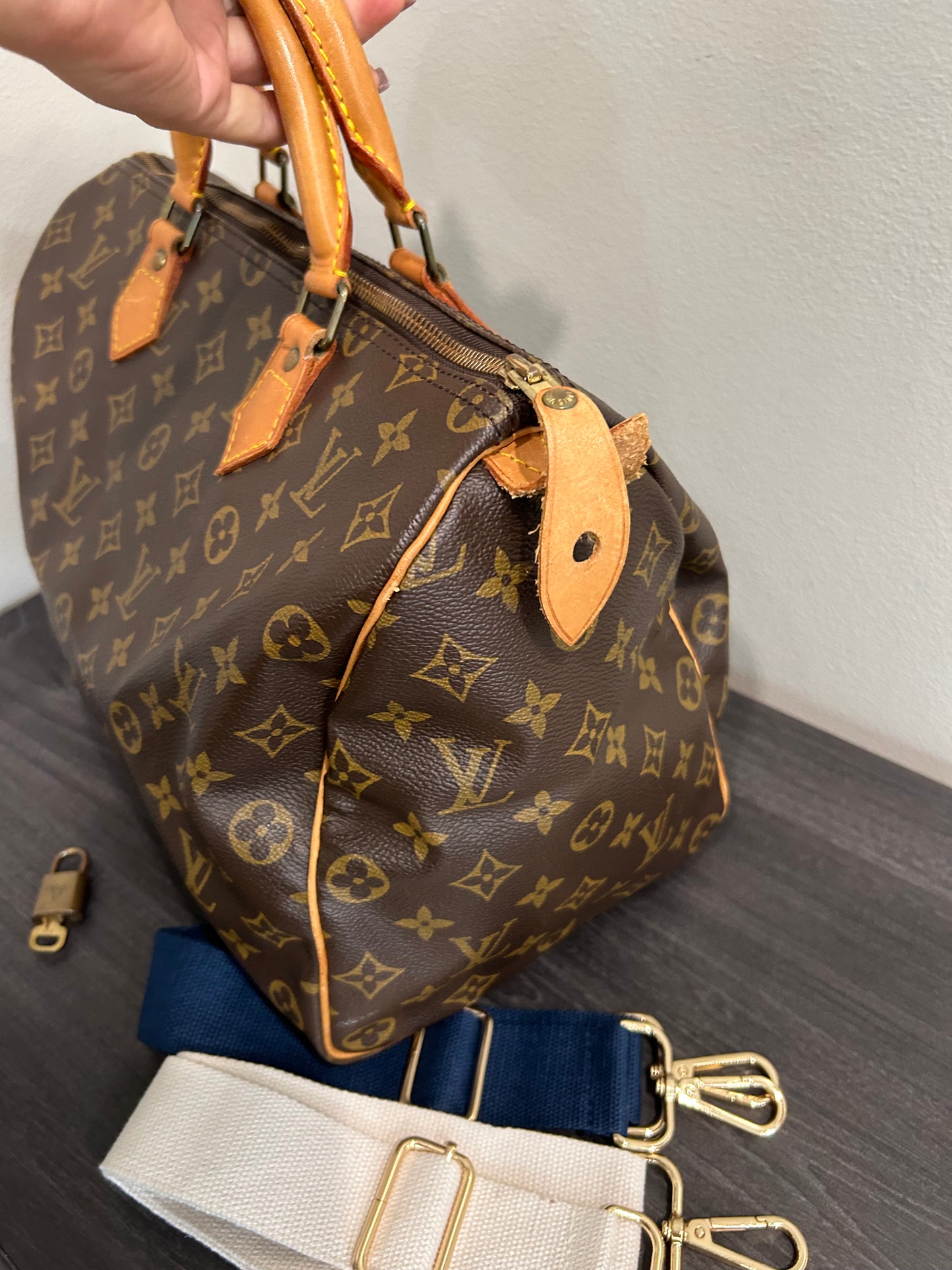 SOLD! Louis Vuitton Monogram Speedy 35 with Lock & Key