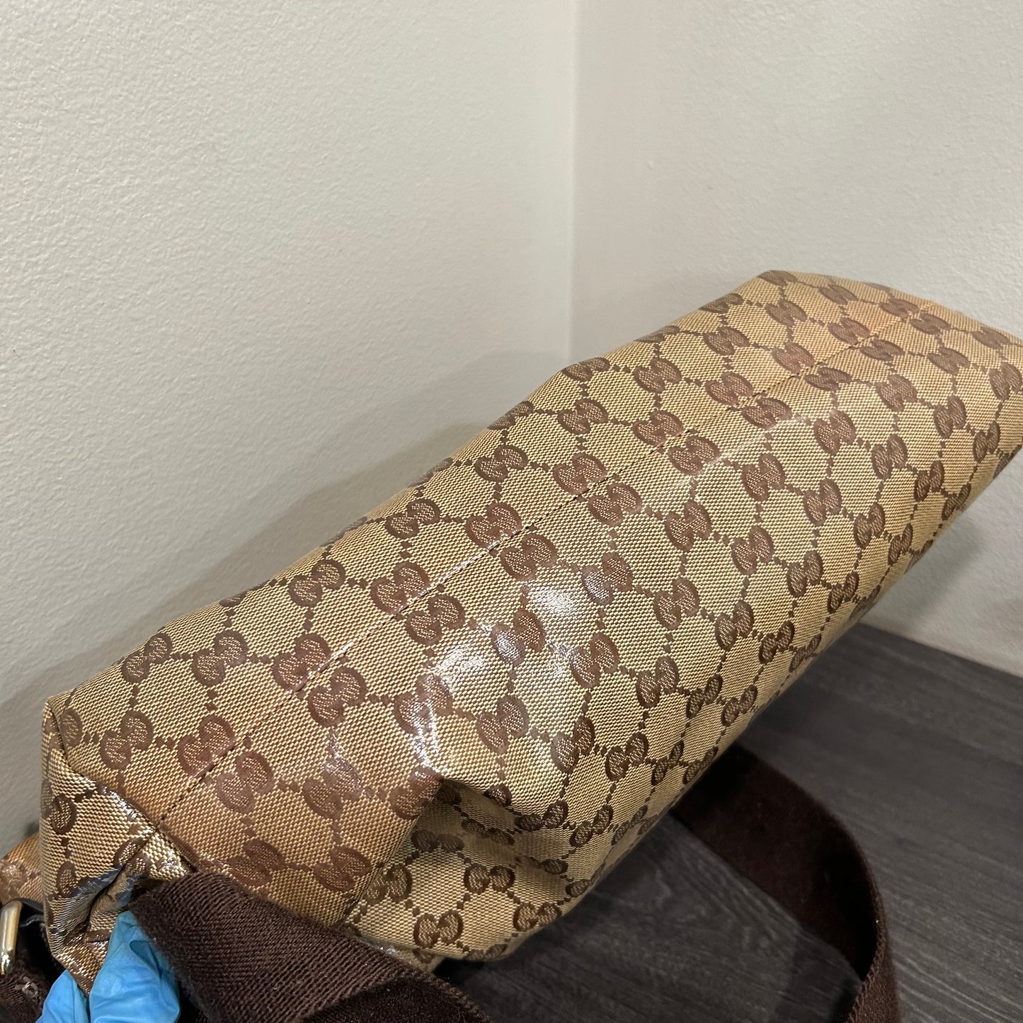 CLEARANCE Gucci Coated Canvas Messenger