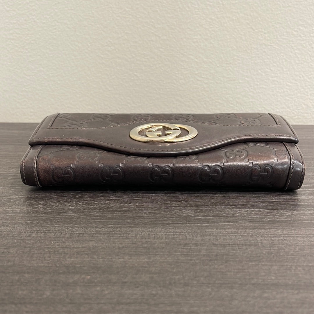 SOLD! Gucci GG Leather Wallet