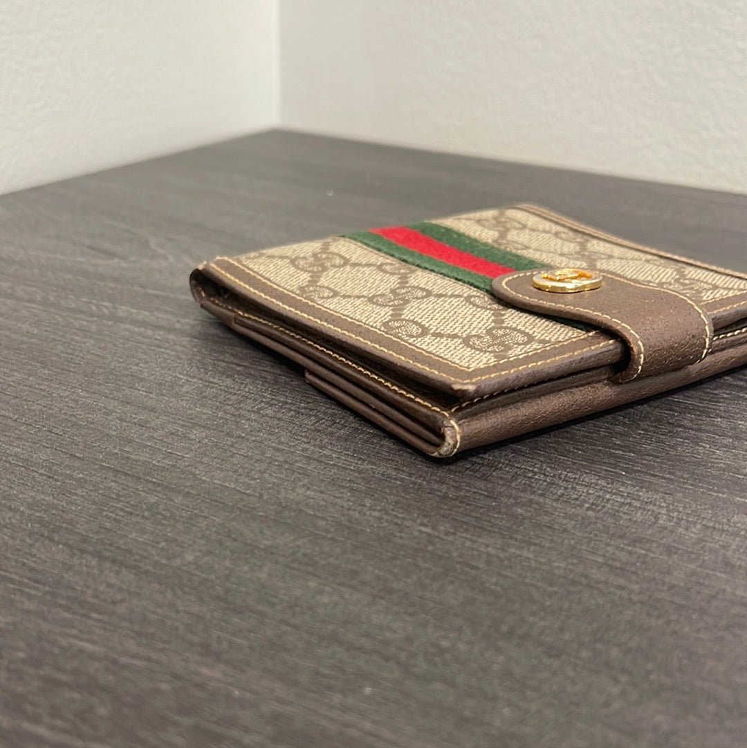 SOLD! 2 Piece Set - Gucci Canvas GG Wallets