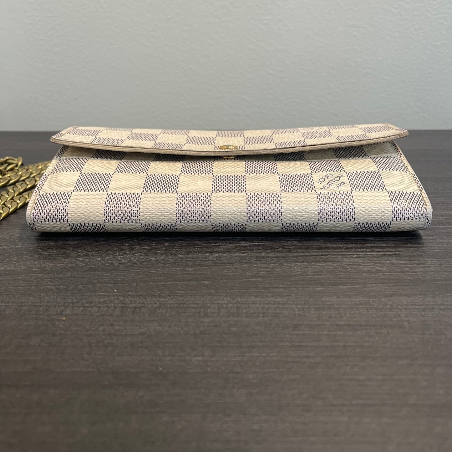 SOLD! Louis Vuitton Damier Azur Wallet on Chain