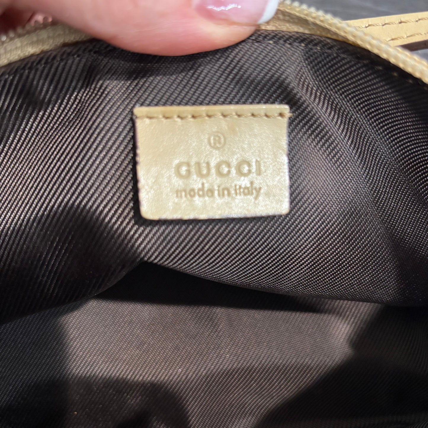 1107 GUCCI Light Brown Pochette
