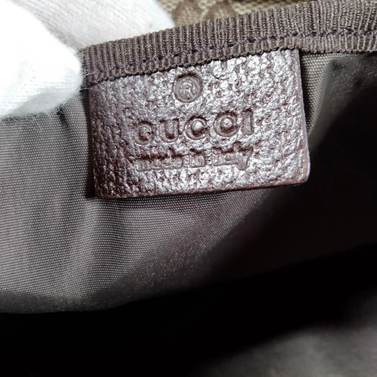 #825 GUCCI GG Canvas Diaper Bag