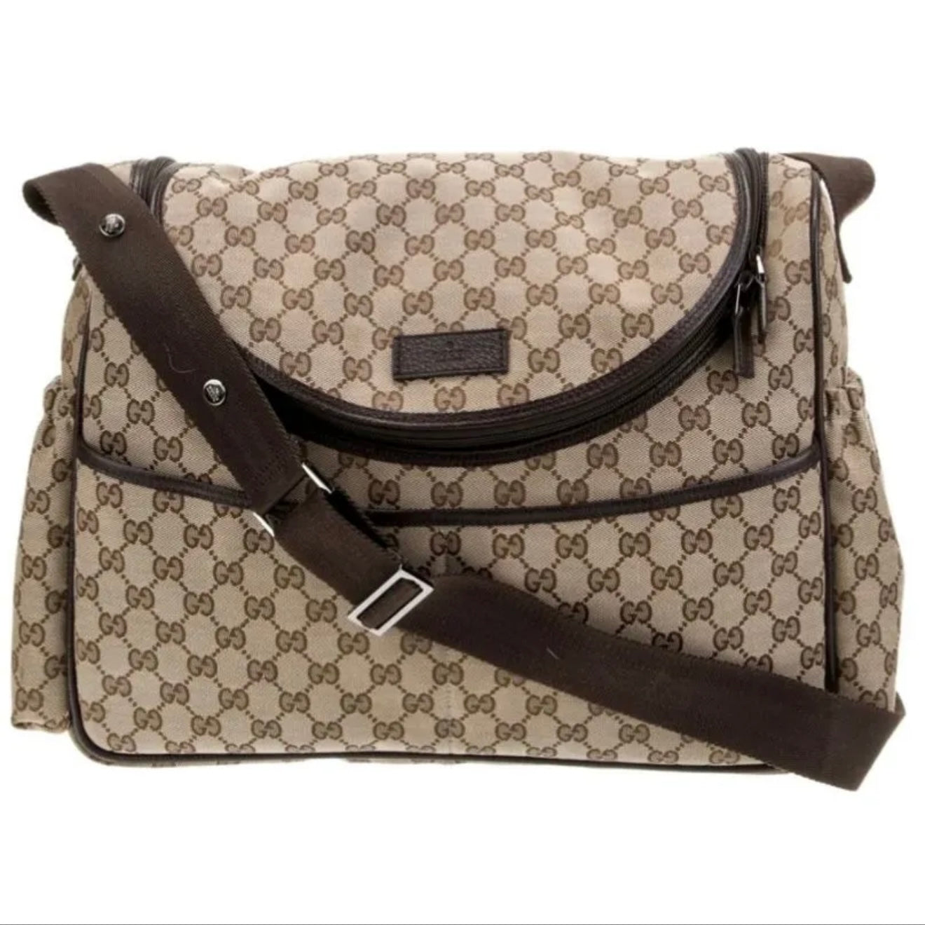 #825 GUCCI GG Canvas Diaper Bag