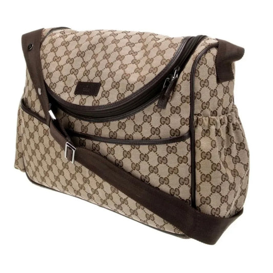 #825 GUCCI GG Canvas Diaper Bag