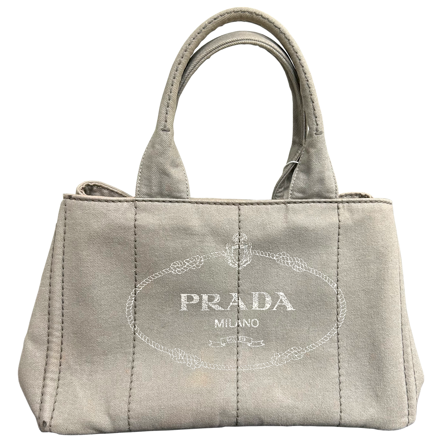CLEARANCE #817 PRADA Canapa Tote Medium - Grey