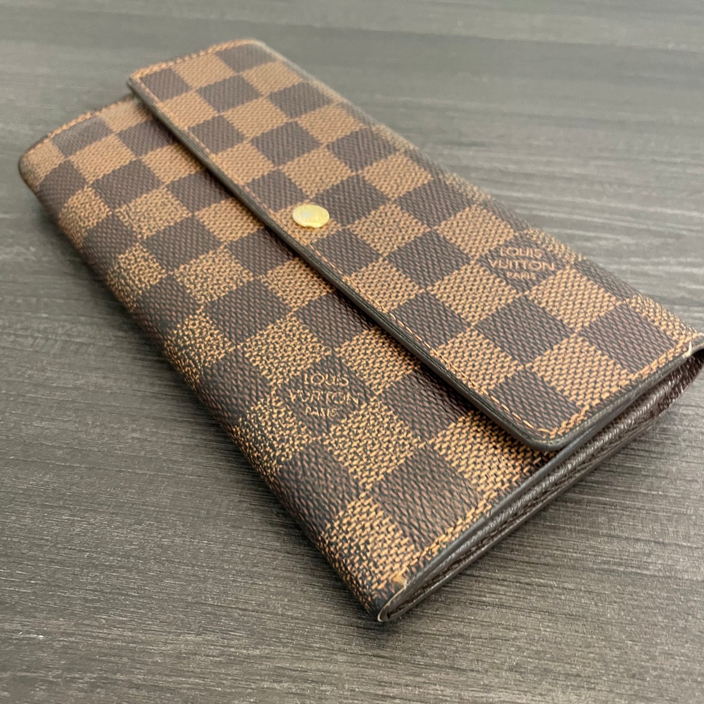 SOLD! Louis Vuitton Damier Ebene Wallet