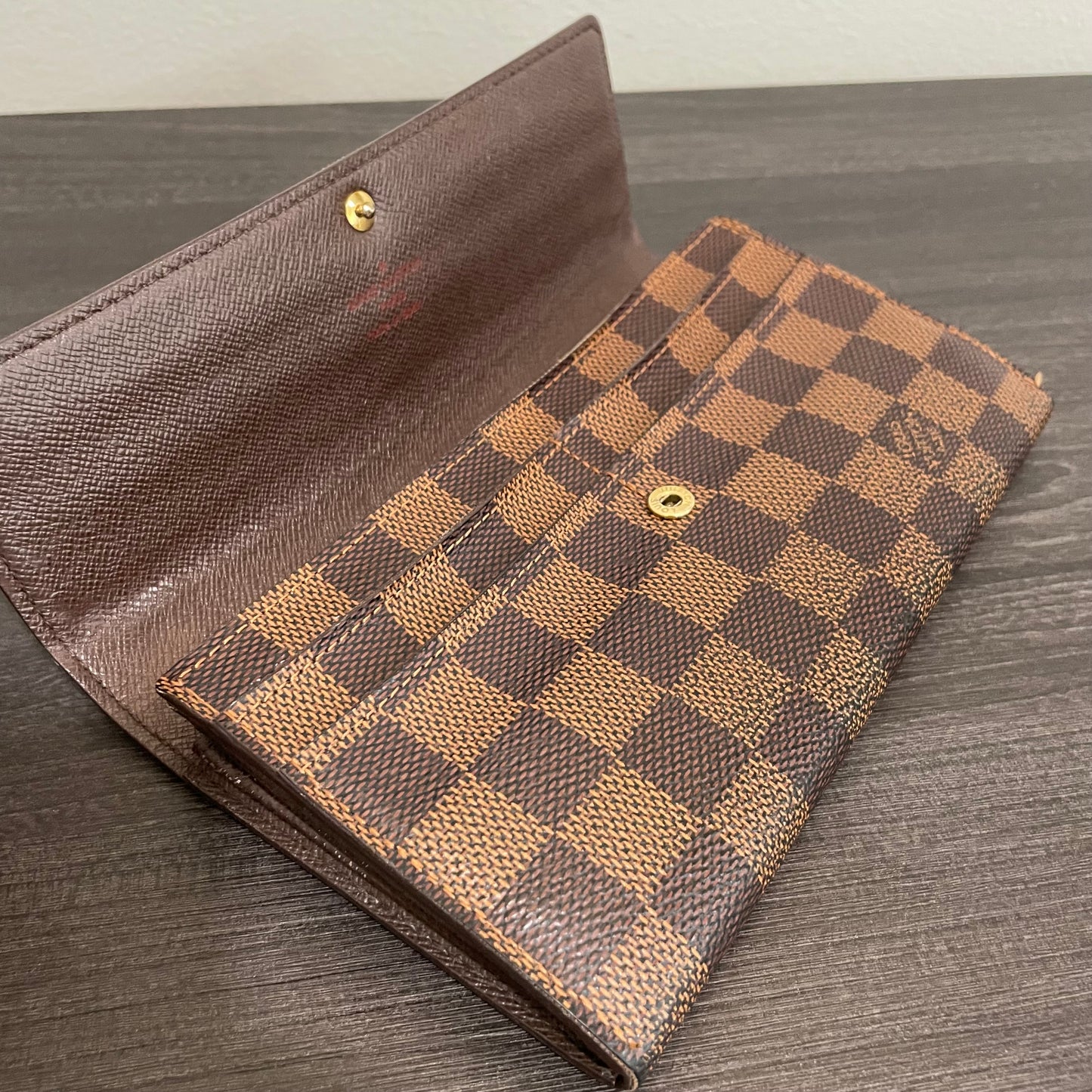 SOLD! Louis Vuitton Damier Ebene Wallet