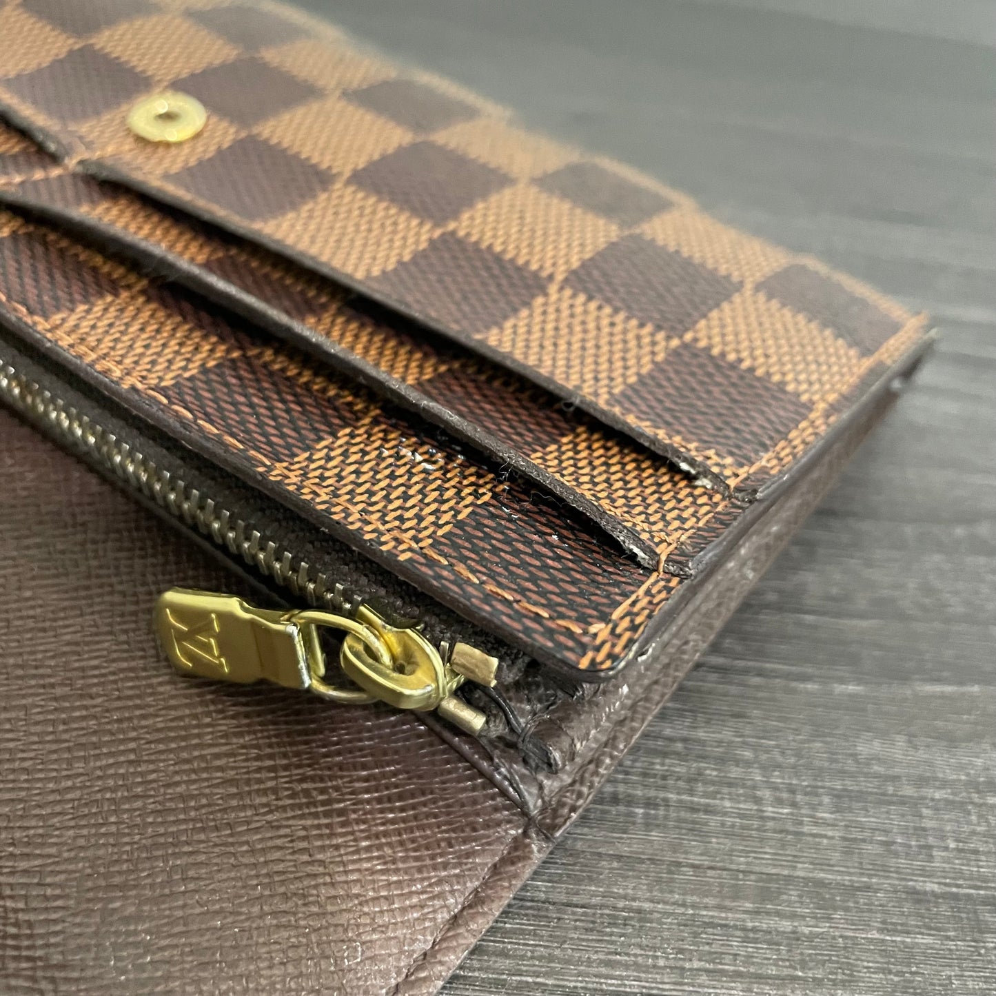 SOLD! Louis Vuitton Damier Ebene Wallet