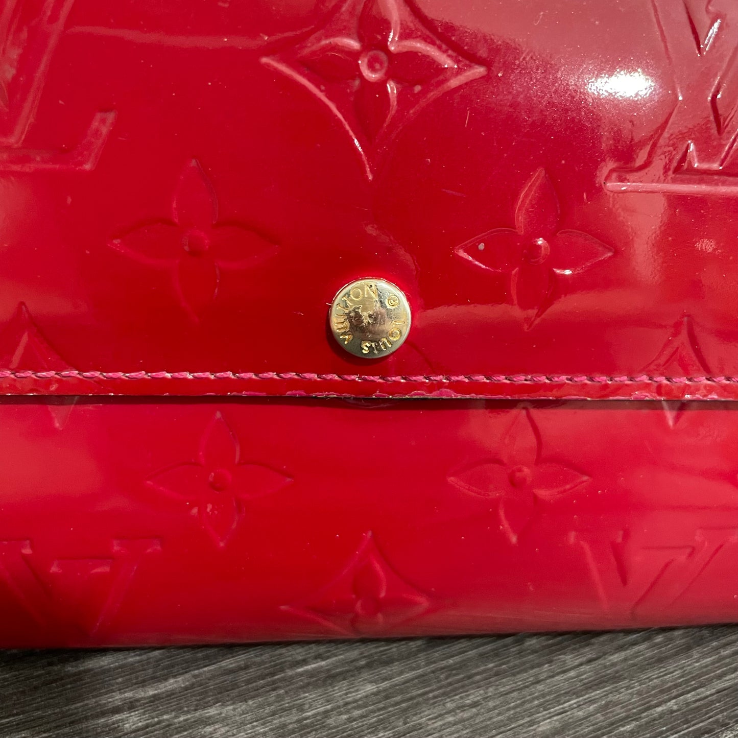 July-9 BAG DROP (Subscriber Price $100) Louis Vuitton Scarlet Vernis Wallet
