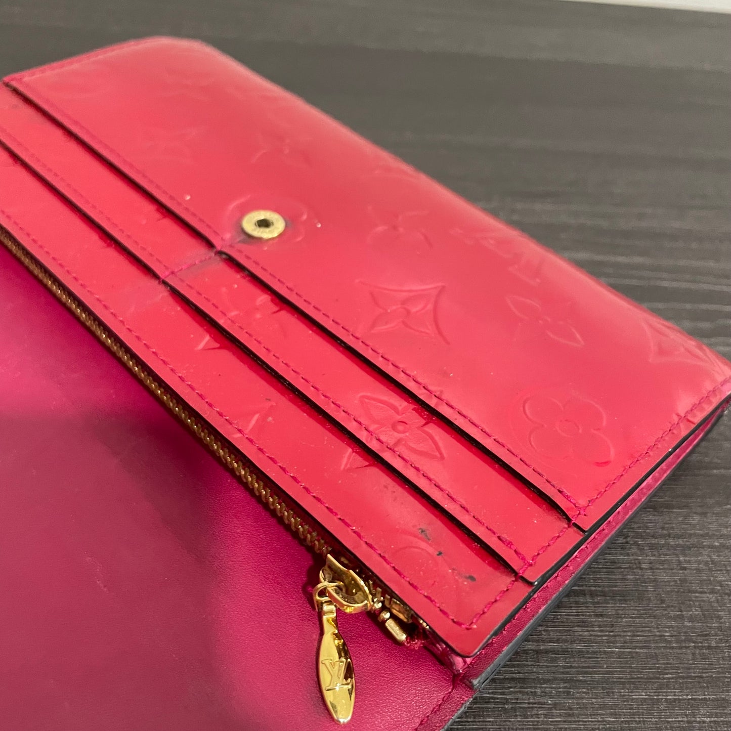 July-9 BAG DROP (Subscriber Price $100) Louis Vuitton Scarlet Vernis Wallet