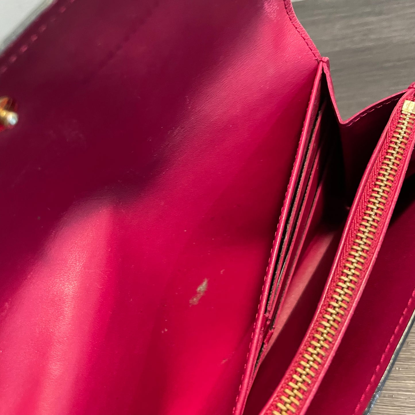 July-9 BAG DROP (Subscriber Price $100) Louis Vuitton Scarlet Vernis Wallet