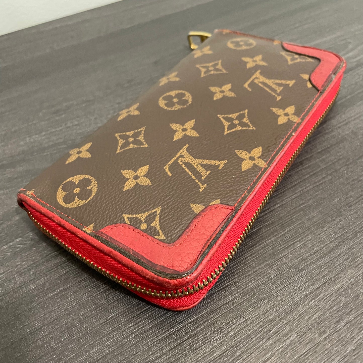 SOLD! Louis Vuitton Monogram Cerise Retiro Zippy Wallet
