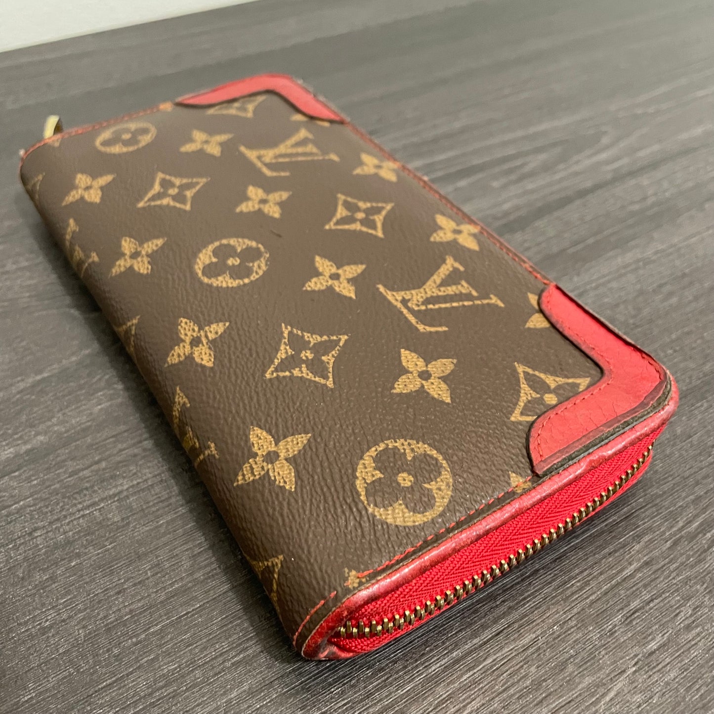 SOLD! Louis Vuitton Monogram Cerise Retiro Zippy Wallet