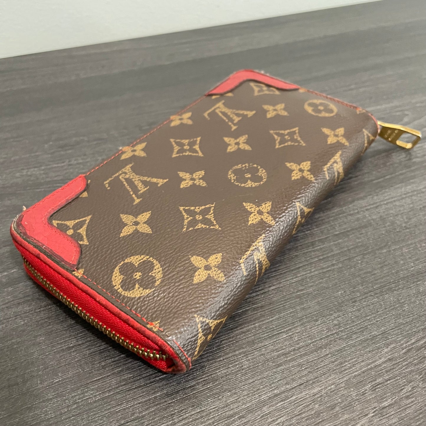 SOLD! Louis Vuitton Monogram Cerise Retiro Zippy Wallet