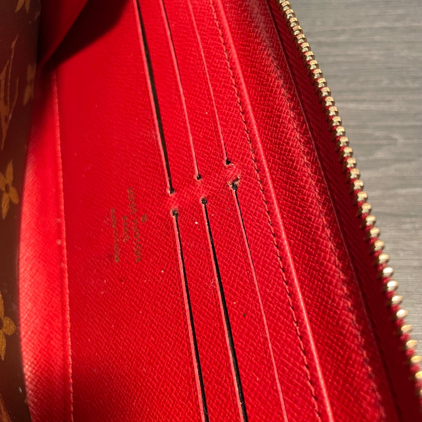 SOLD! Louis Vuitton Monogram Cerise Retiro Zippy Wallet