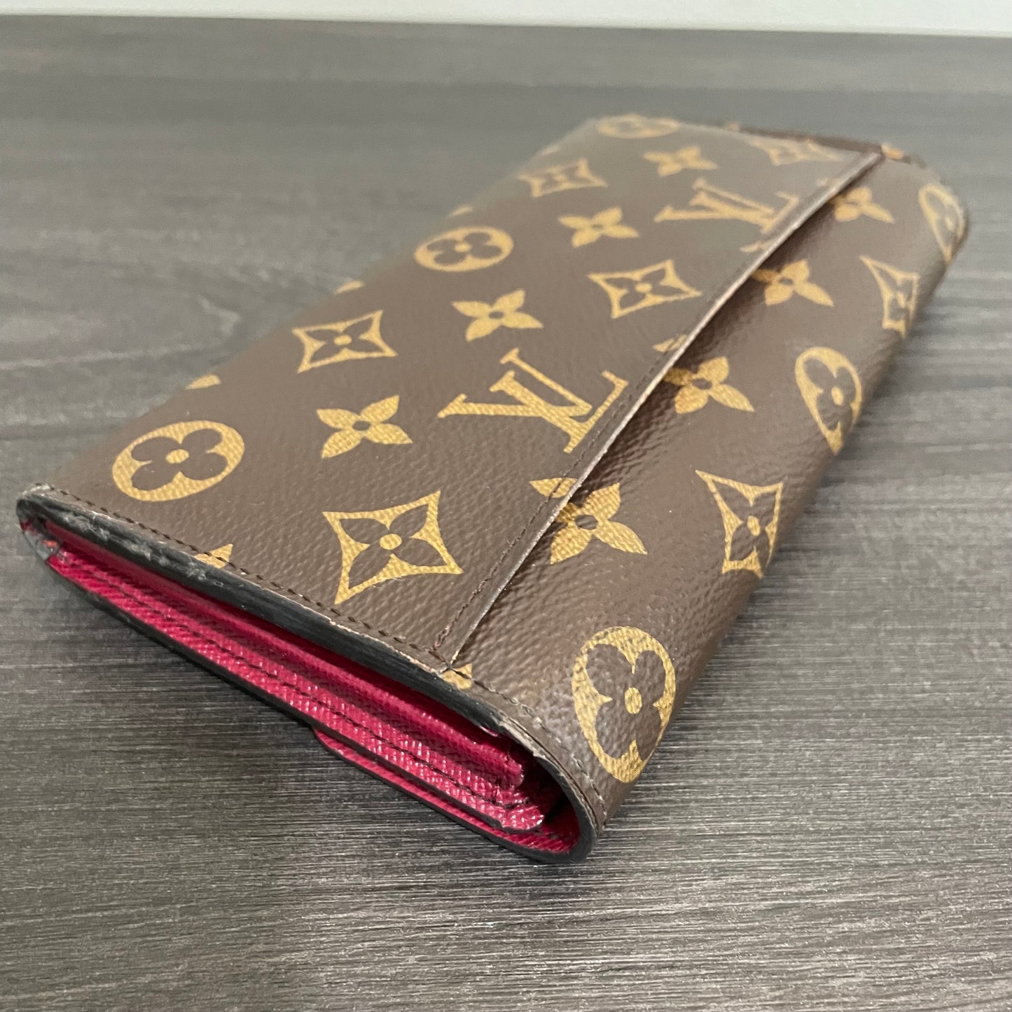 July-9 BAG DROP (Subscriber Price $150) Louis Vuitton Monogram Sarah Fuchsia Wallet