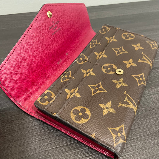 July-9 BAG DROP (Subscriber Price $150) Louis Vuitton Monogram Sarah Fuchsia Wallet