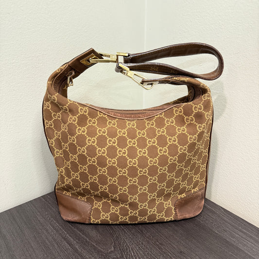 #1023 GUCCI GG Canvas Shoulder Bag