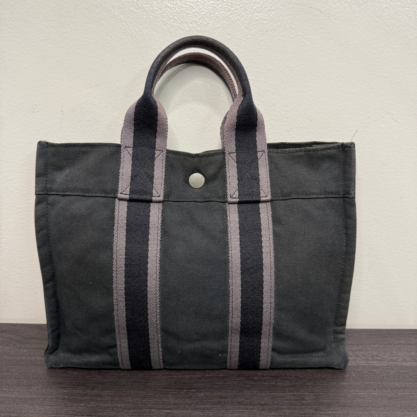 #1024 Hermès Toile Fourre-Tout PM Tote