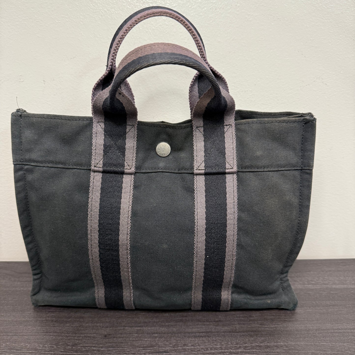 #1024 Hermès Toile Fourre-Tout PM Tote