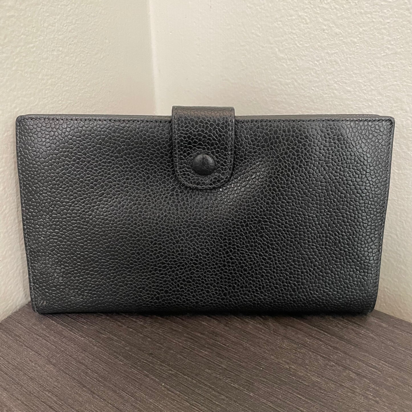 SOLD! CHANEL CC Caviar Leather Bifold Wallet