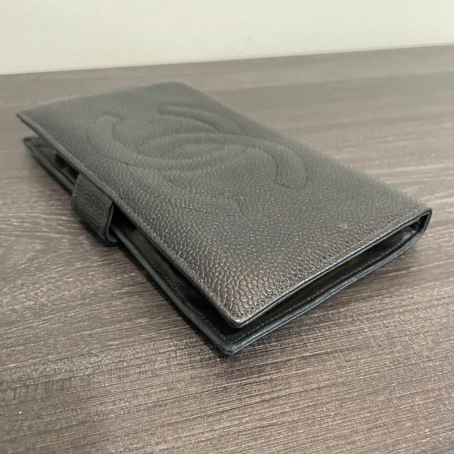 SOLD! CHANEL CC Caviar Leather Bifold Wallet