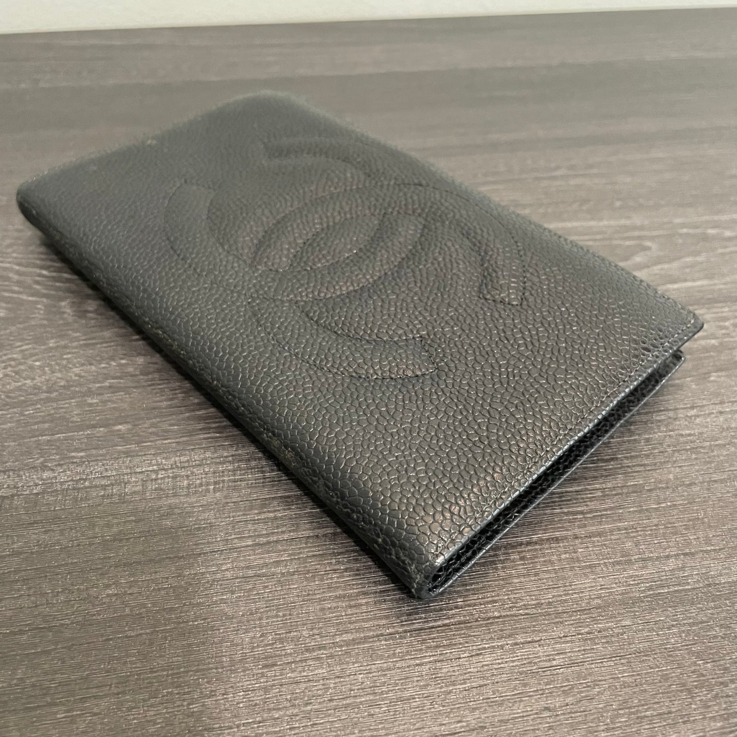 SOLD! CHANEL CC Caviar Leather Bifold Wallet
