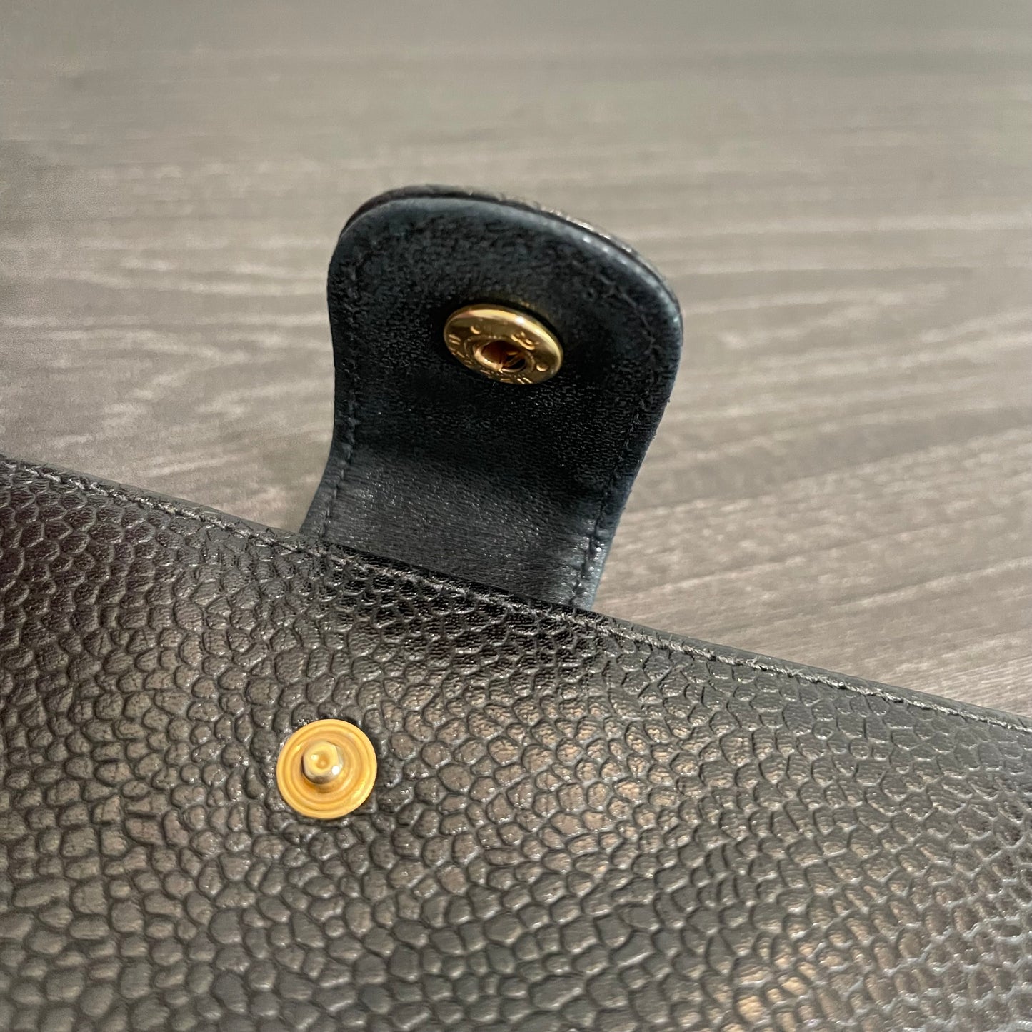 SOLD! CHANEL CC Caviar Leather Bifold Wallet