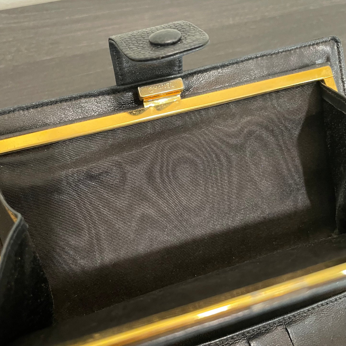 SOLD! CHANEL CC Caviar Leather Bifold Wallet