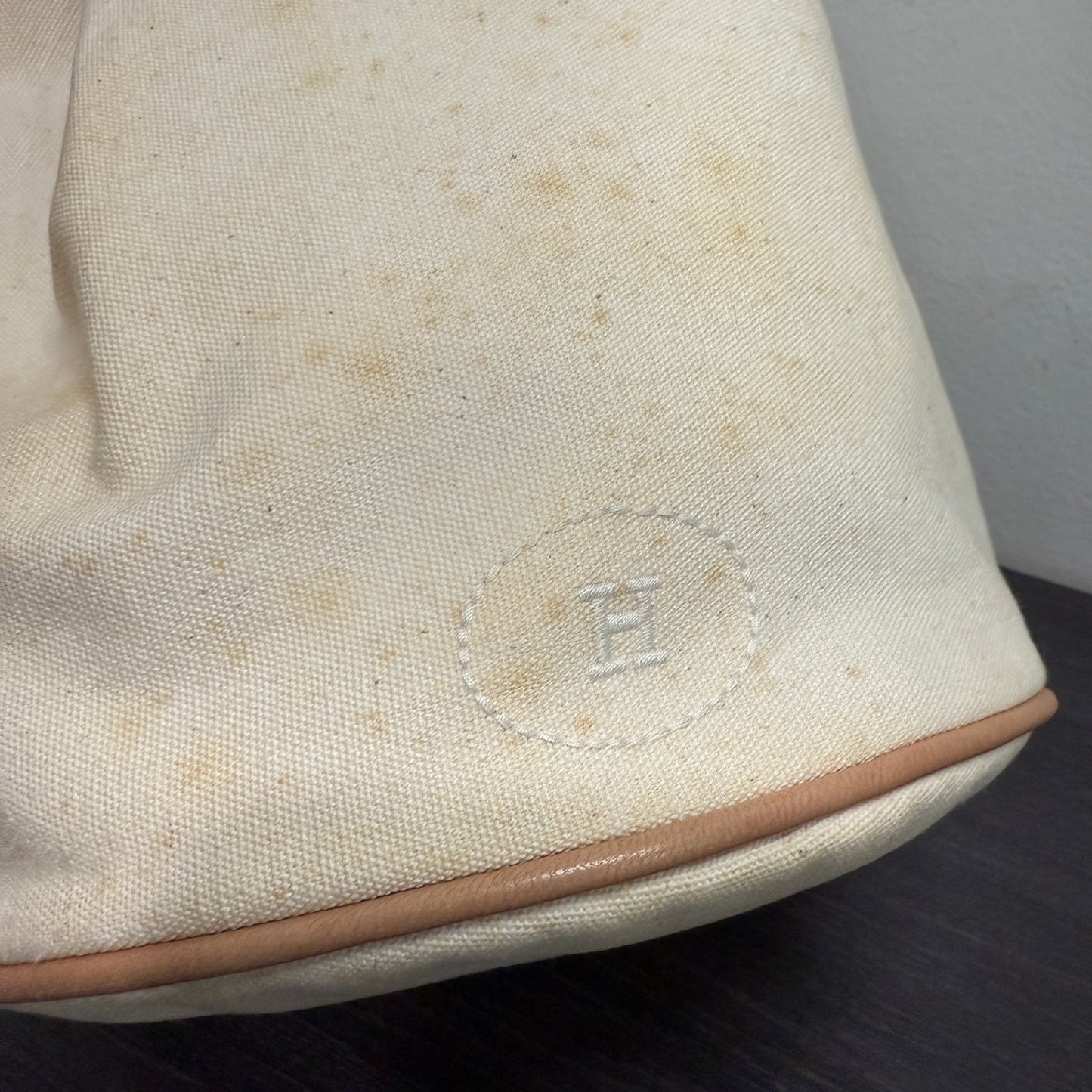 #1028 Hermès Toile Sac Polochon Natural