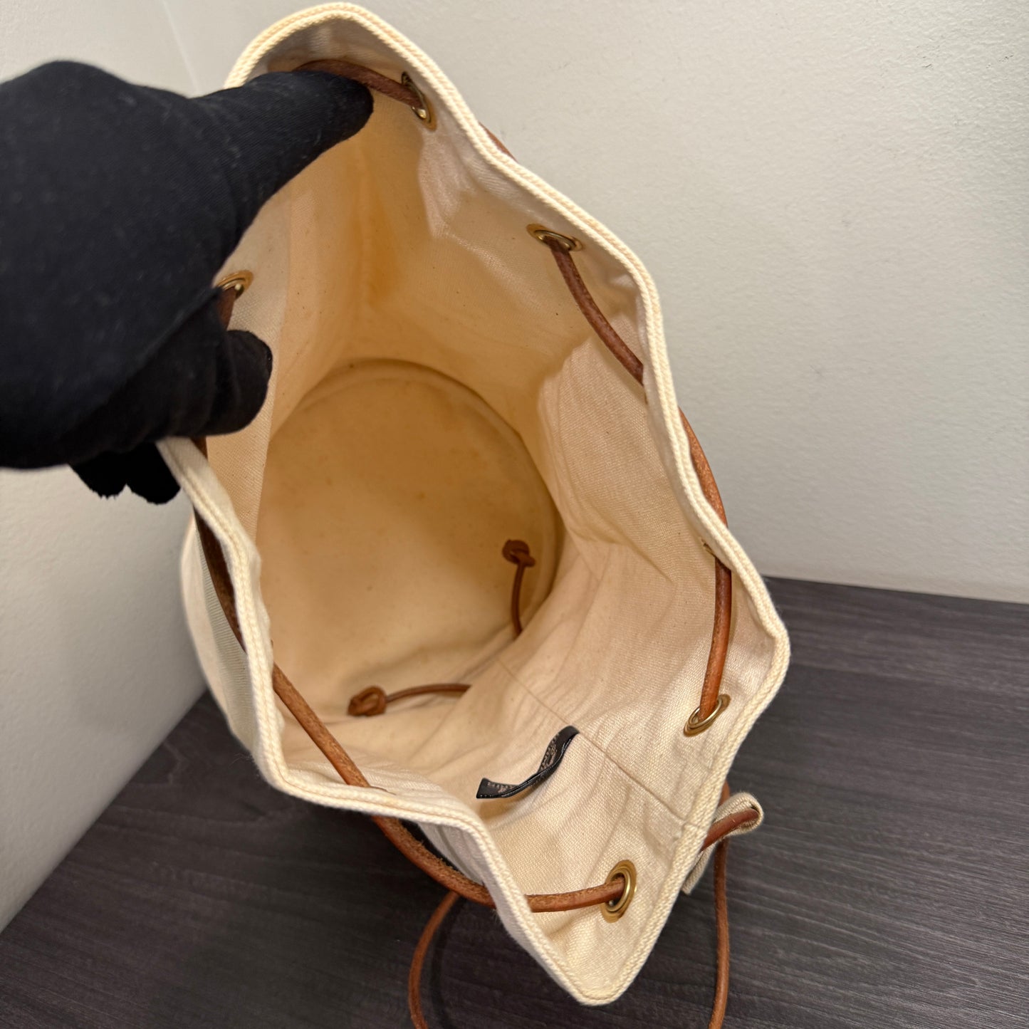 #1028 Hermès Toile Sac Polochon Natural