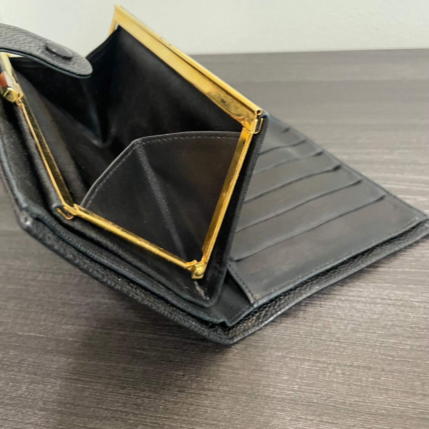 SOLD! CHANEL CC Caviar Leather Bifold Wallet