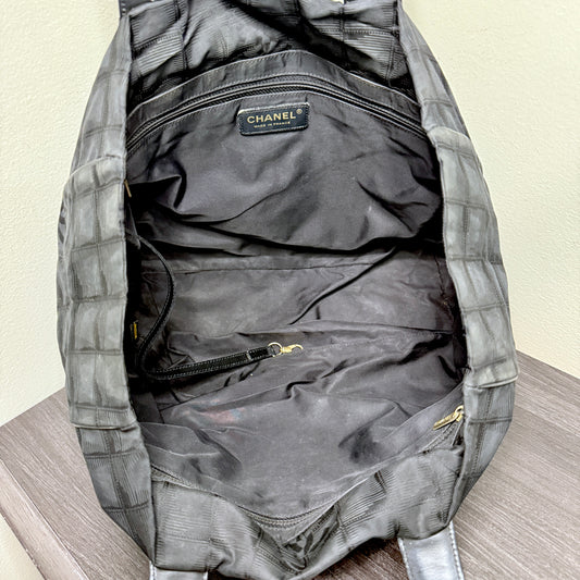 #1029 CHANEL Travel Ligne Tote Black