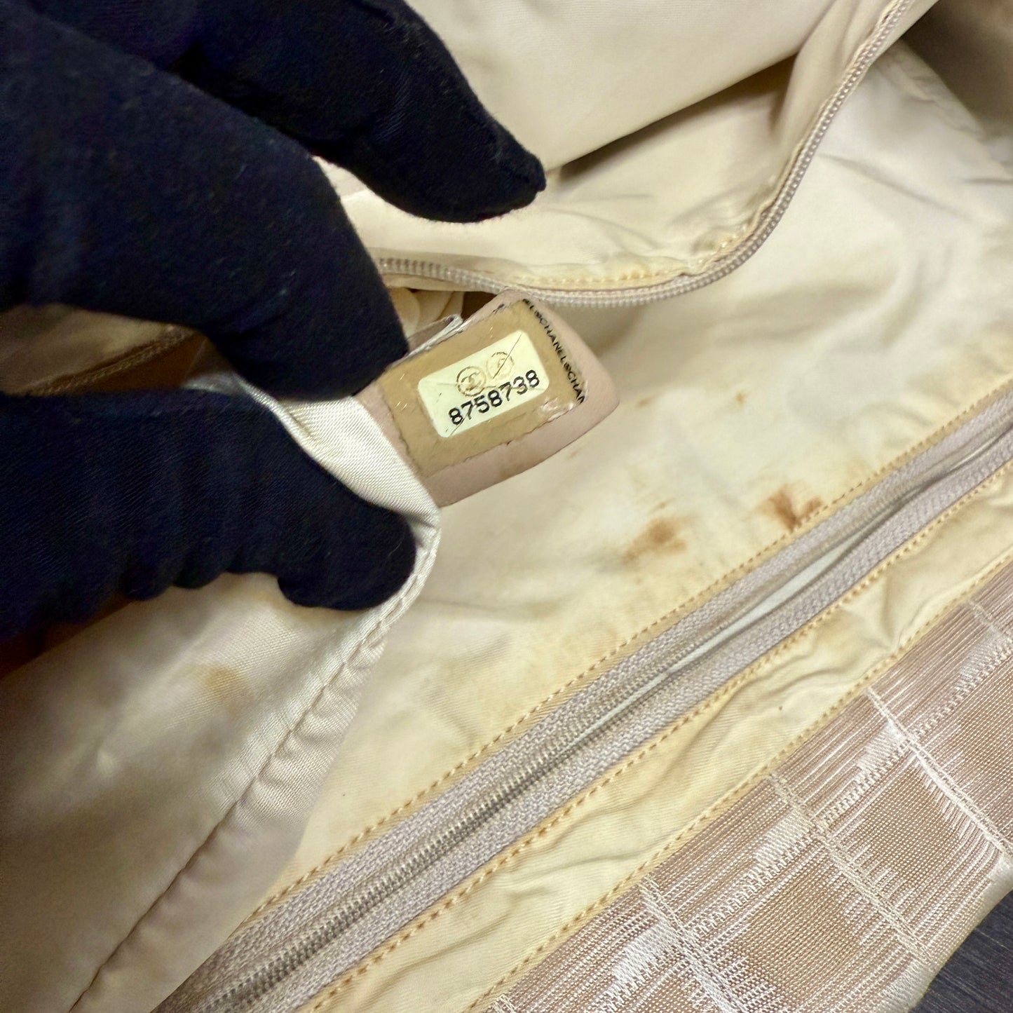 #1030 CHANEL Travel Ligne Tote Neutral