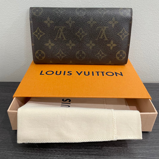 #115 LOUIS VUITTON Monogram Long Bifold Wallet with Dust Bag & Box