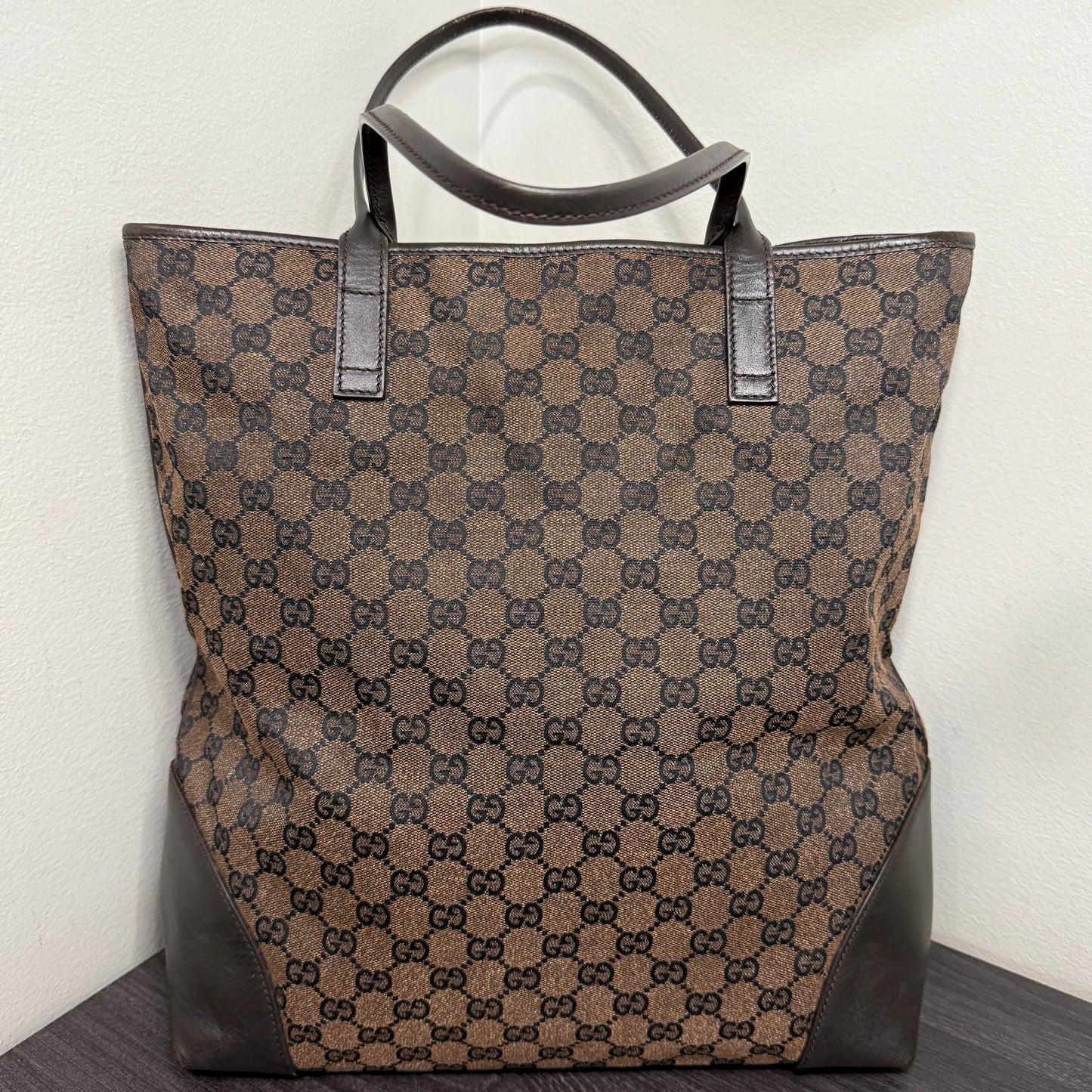 #1054 Gucci GG Large Canvas Tote