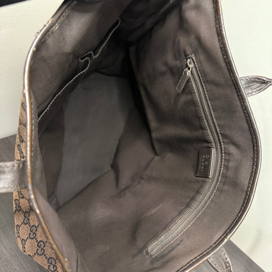#1054 Gucci GG Large Canvas Tote