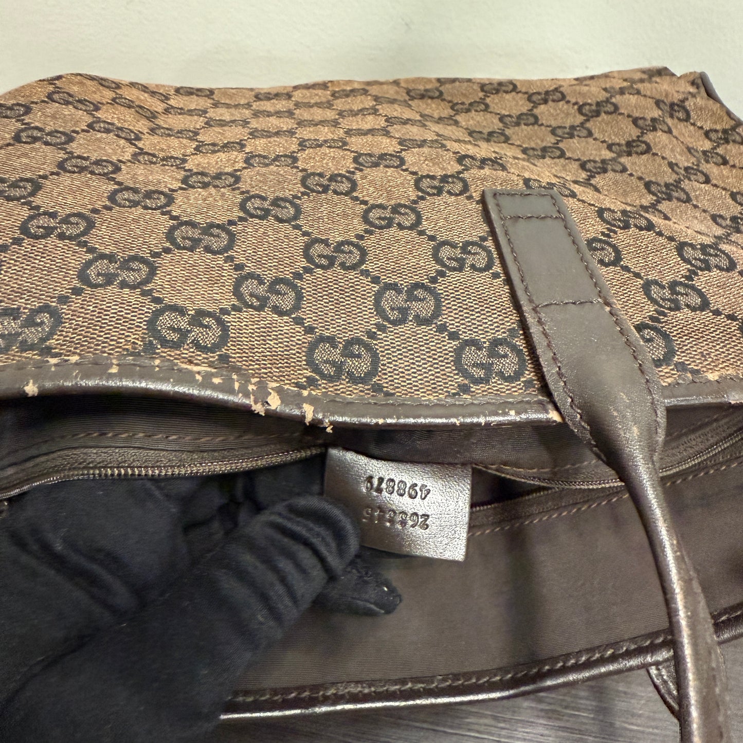 #1054 Gucci GG Large Canvas Tote