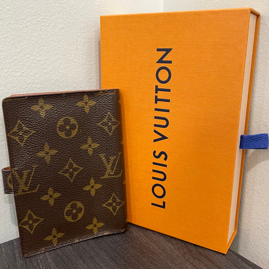 #126 LOUIS VUITTON Monogram Agenda PM & Box